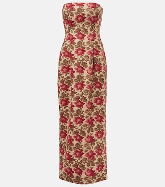 Robe bustier Rosalie en lin à fleurs | Posse