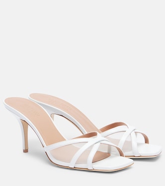 Perla 70 leather and mesh mules  | Malone Souliers