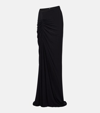 Falda larga de jersey fruncida | Alaïa