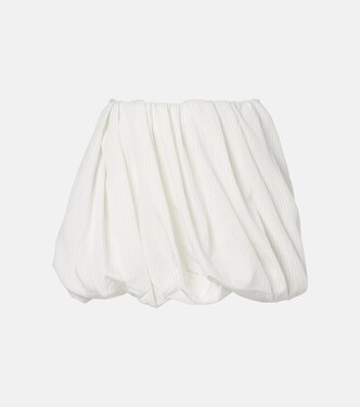 Gathered pinstripe balloon miniskirt | JW Anderson