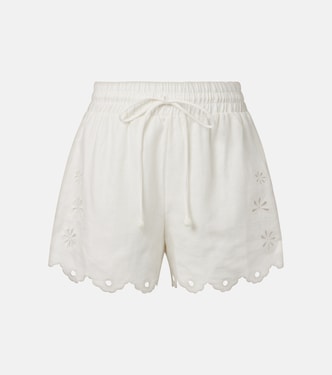 Embroidered linen shorts | Farm Rio