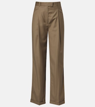Sorina high-rise virgin wool pants | The Row