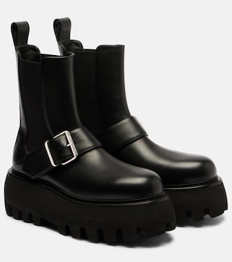 Sofa Buckle leather ankle boots | McQueen