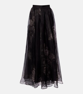 Maxirock Hypnotic aus Seidenorganza  | Zimmermann