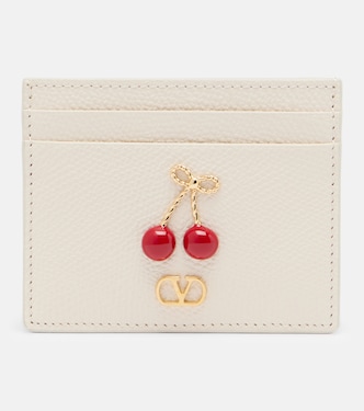 Embellished leather card holder | Valentino Garavani