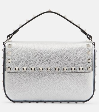 Bolso Rockstud Small de piel metalizada | Valentino Garavani