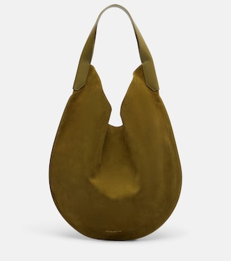 Soft Plié suede shoulder bag | Victoria Beckham