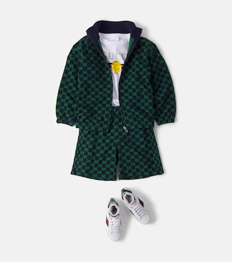 GG cotton piqué track jacket in green - Gucci Kids | Mytheresa