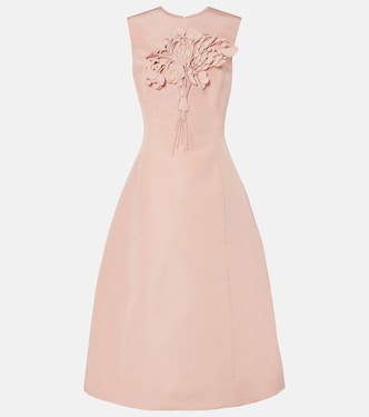 Bouquet embroidered silk cocktail dress | Oscar de la Renta