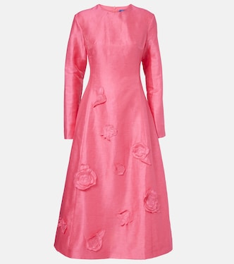 Amira floral-appliqué cocktail dress | Leo Lin