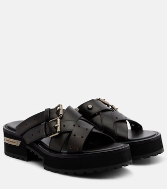 Venom leather platform mules | Balenciaga