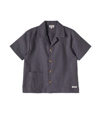 Leonan linen and cotton bowling shirt | Donsje