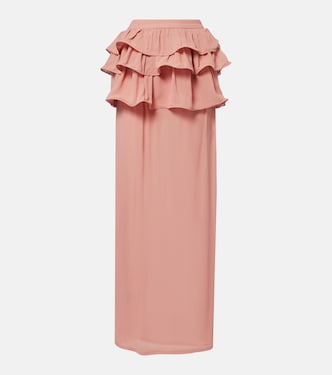 Ruffled maxi skirt | Adriana Degreas