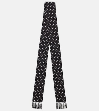 Écharpe en soie à pois et franges | Valentino