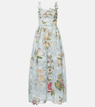 Floral lace guipure cocktail dress | Oscar de la Renta