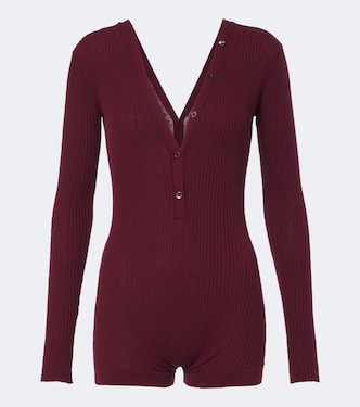 Ribbed-knit cotton bodysuit | Mugler