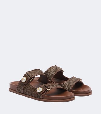 Fayence raffia-effect sandals | Jimmy Choo