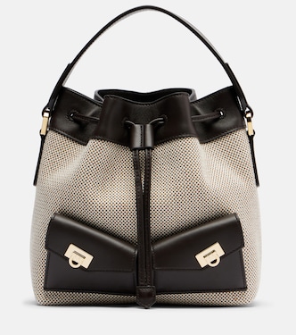 Harley Mini canvas bucket bag | Ferragamo