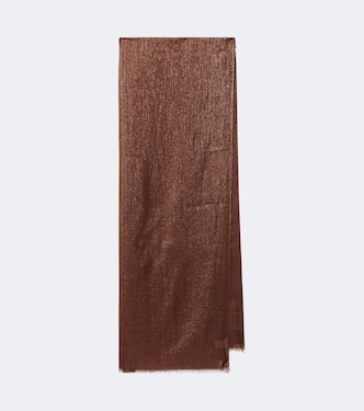 Pañuelo en mezcla de cachemir y seda con Lurex® | Brunello Cucinelli