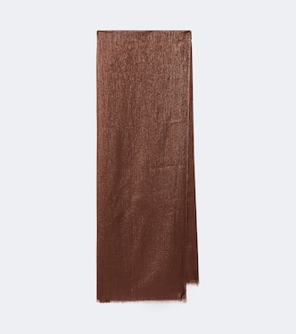 Lurex® cashmere and silk-blend scarf | Brunello Cucinelli