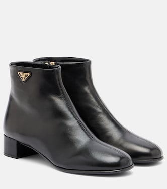 Leather ankle boots | Prada