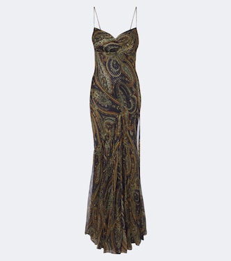 Paisley silk-blend chiffon gown | Etro