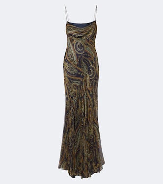 Paisley silk-blend chiffon gown | Etro