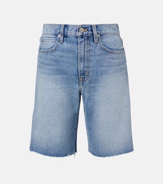 Bermuda Cut Off frayed denim shorts | SLVRLAKE