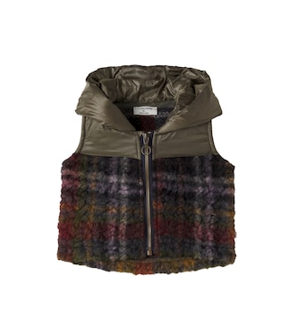 Baby Columbia checked wool-blend vest | 1 + in the Family