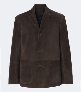 Single-breasted suede jacket | Yves Salomon