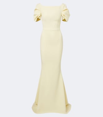 Ivon draped crêpe gown | Safiyaa