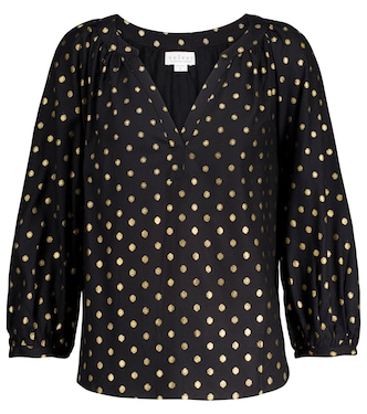 Maisee polka-dot blouse | Velvet