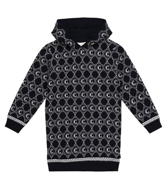 Intarsia-knit cotton and wool dress | Chloé Kids