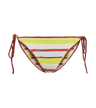Striped crochet bikini bottoms | Ganni