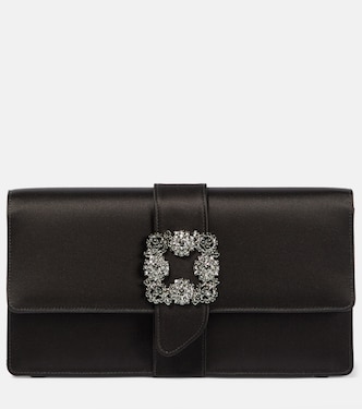 Clutch Capri de satén adornado | Manolo Blahnik