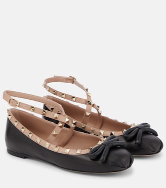 Bailarinas Rockstud de piel  | Valentino Garavani
