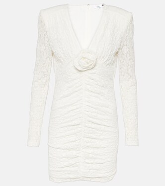 Bridal floral-appliqué lace minidress | Rotate