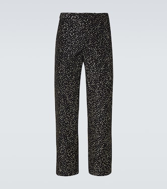 Glitter faille straight pants | Bode
