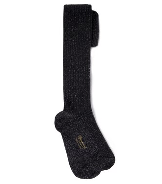 Thomini cotton-blend lamé socks | Bonpoint
