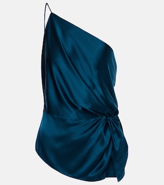 Gathered silk satin top | The Sei