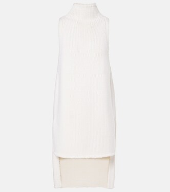 Caped wool turtleneck top | Alaïa