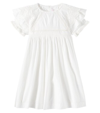 Elyne broderie anglaise cotton poplin dress | Bonpoint