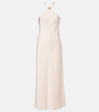 Ghiotto embellished satin slip dress | Max Mara