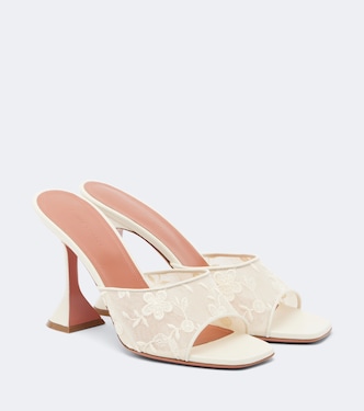 Lupita lace mules | Amina Muaddi