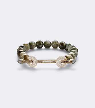 Chakra 18kt gold beaded bracelet with gemstones | Ananya