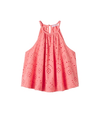 Cleo broderie anglaise cotton top | Poupette St Barth Kids