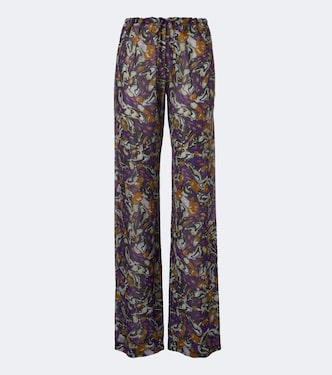 Printed wide-leg pants | Dries Van Noten