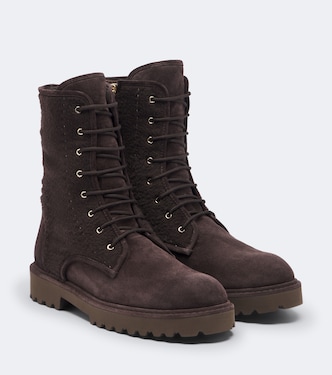 Suede lace-up boots | Max Mara
