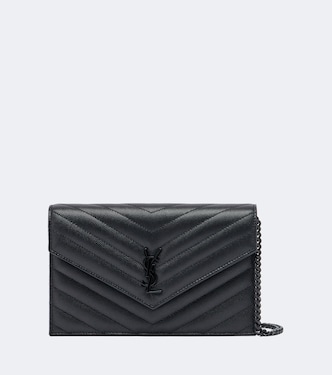 Cassandre Envelope leather wallet on chain | Saint Laurent