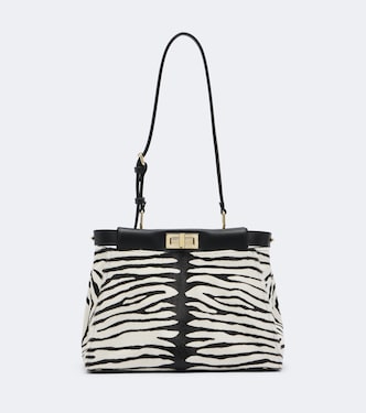 My Peekaboo® Medium calf hair shoulder bag | Fendi